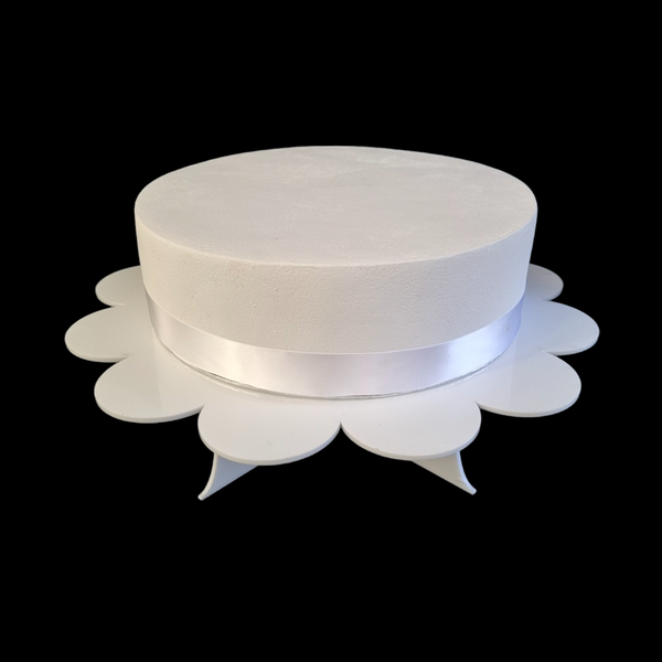 Single Tier Flower Shaped Cake Table Display Stands - Many Colours & Engraving Option