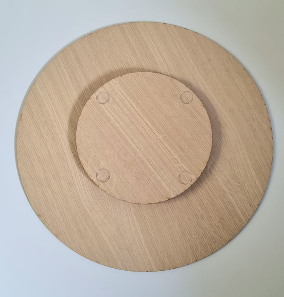 Oak Finish Lazy Susan, Custom Engraving or Plain, 38.5cm 15", Other Wood Finishes Available