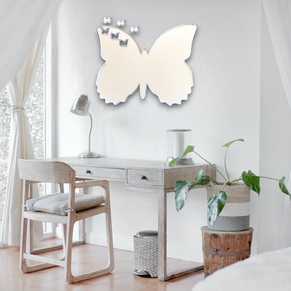 Frilly Butterflies out of Butterfly Shaped Mirrors, Bespoke Sizes & Engraving Services