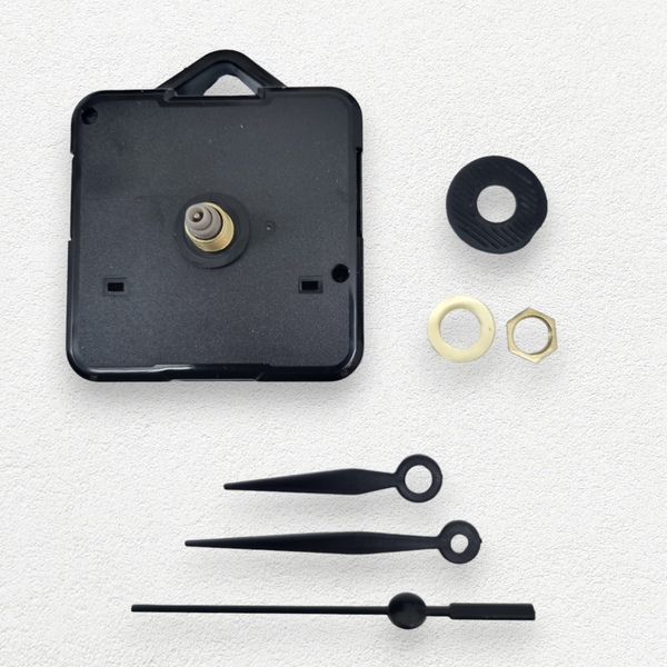 Clock Mechanism & Black Hands Kits (Silent Sweep Non Ticking)