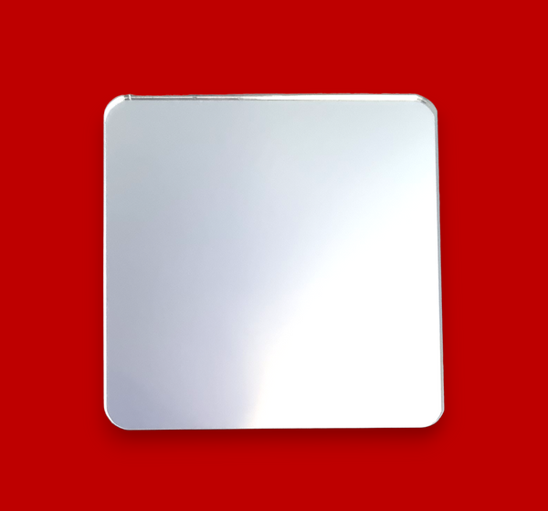 Rounded Corner Square Acrylic Mirrors, Many Sizes, Colours & Engraving Services