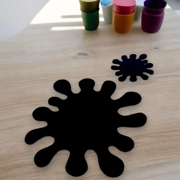 Sets de table et sous-verres Splash - Couleurs transparentes ou brillantes ou options bois, tailles, formes et couleurs personnalisées, services de gravure