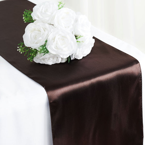 Chocolate Satin Smooth Table Runners