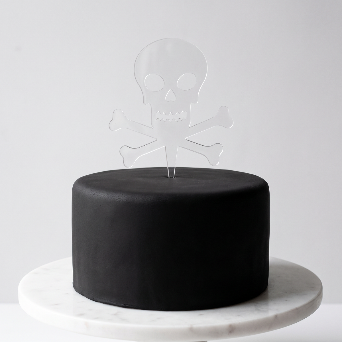 Pirate Skull and Crossbones Recycled Acrylic Cake Cupcake Toppers