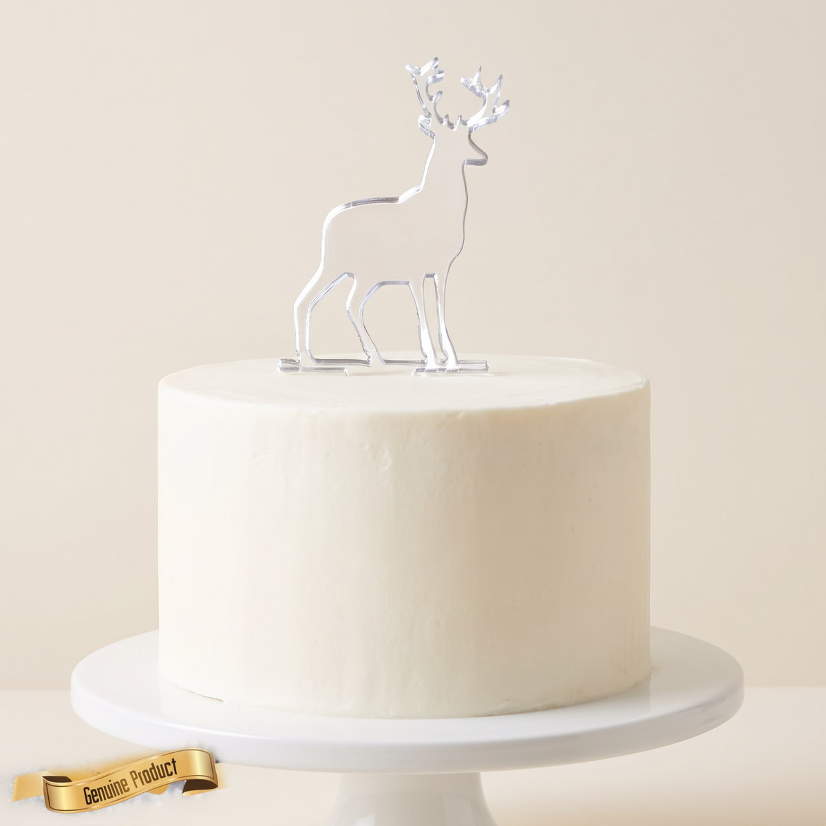 Custom Reindeer Cake Topper, Eco-Friendly Personalized Decor