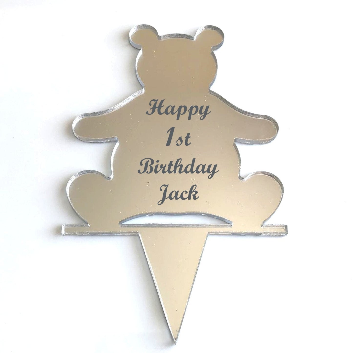 Recycled Bear Cake Topper - Custom Colors & Sizes