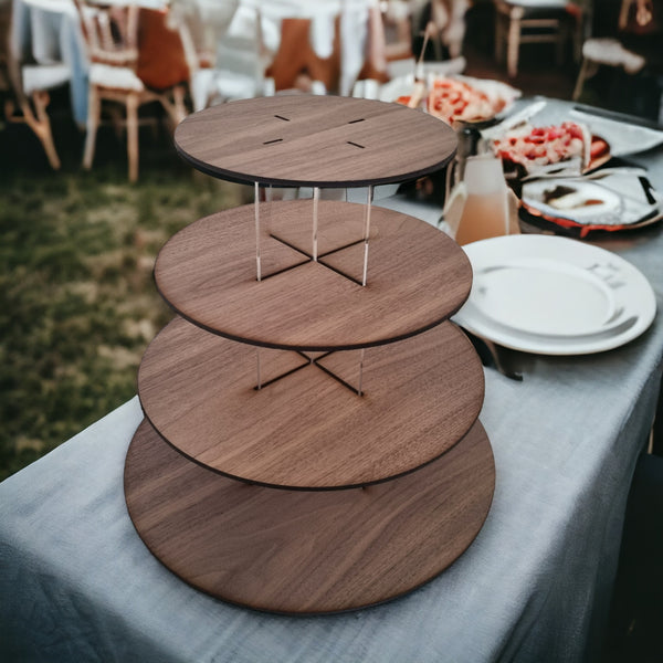 Round or Square Wooden Wedding & Party Cake Stands - Bespoke Sizes Made