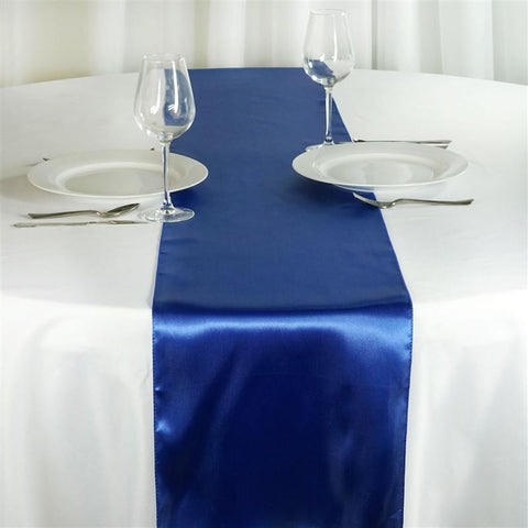 Royal Blue Satin Smooth Table Runners