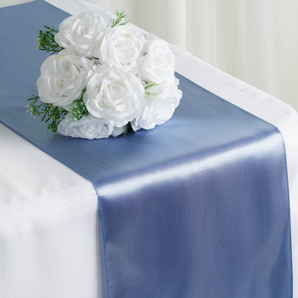 Serenity Blue Satin Smooth Table Runners