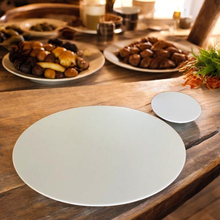 Sets de table et sous-verres ovales - Couleurs mates