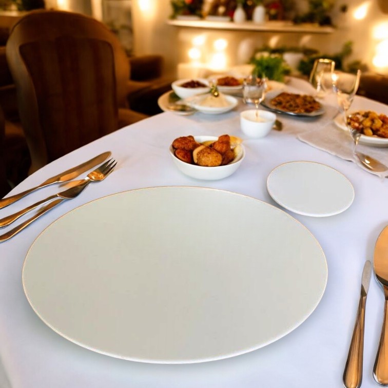 Oval Placemats & Coasters - Clear, Gloss Colours