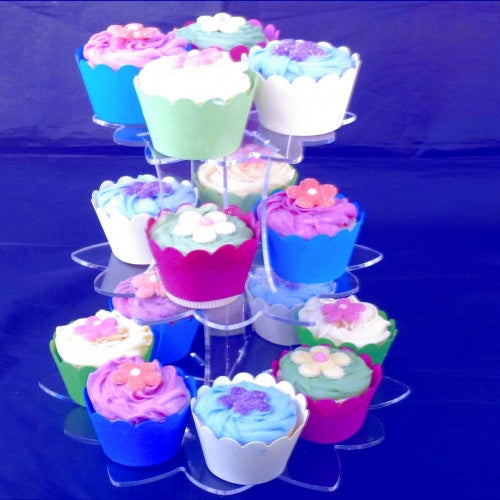 Flower Shaped Design Multi Tier Cake Stand