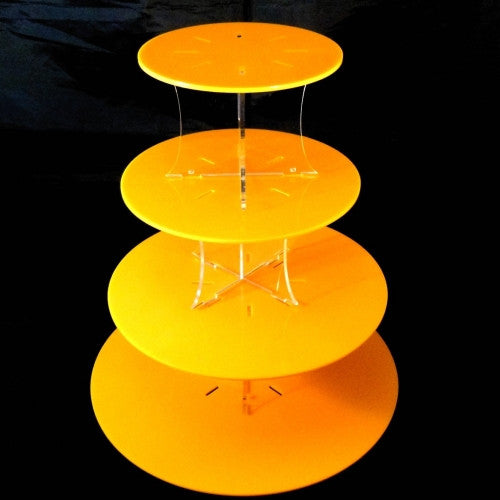 Round Yellow Design Multi Tier Cake Stand
