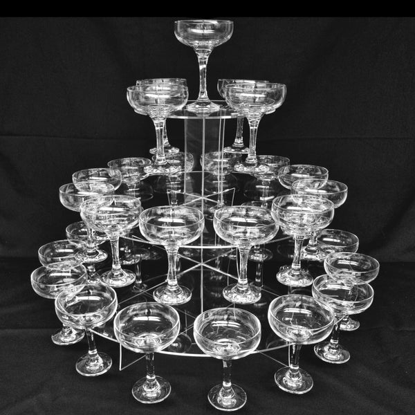 Wedding / Party Champagne / Prosecco Display Stands for Coupe glasses & Champagne Bottles. - Bespoke Stands Made