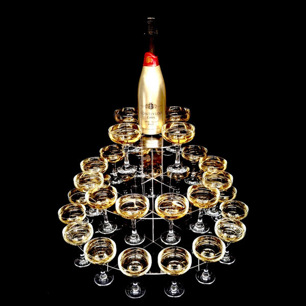 Wedding / Party Champagne / Prosecco Display Stands for Coupe glasses & Champagne Bottles. - Bespoke Stands Made