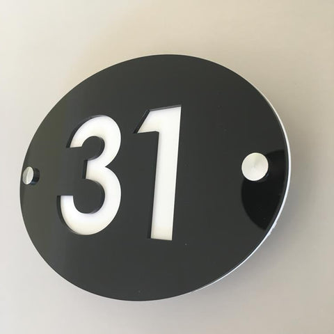 Oval Shaped House Number Signs