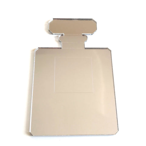 Perfume Bottle Square Shaped Mirror (etched)