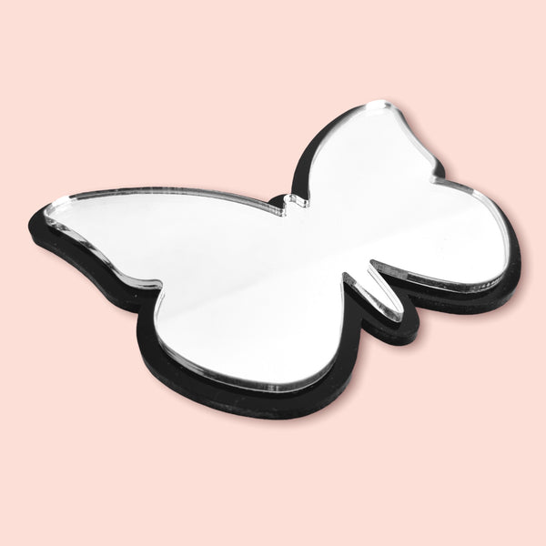 Butterfly Shaped Mirrors with a Colour Frame of your choice & Hooks