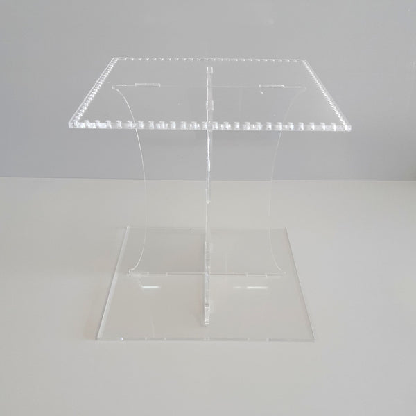 Square Acrylic Wedding/Party Cake Separator Stand For Crystals - Crystals Not Included