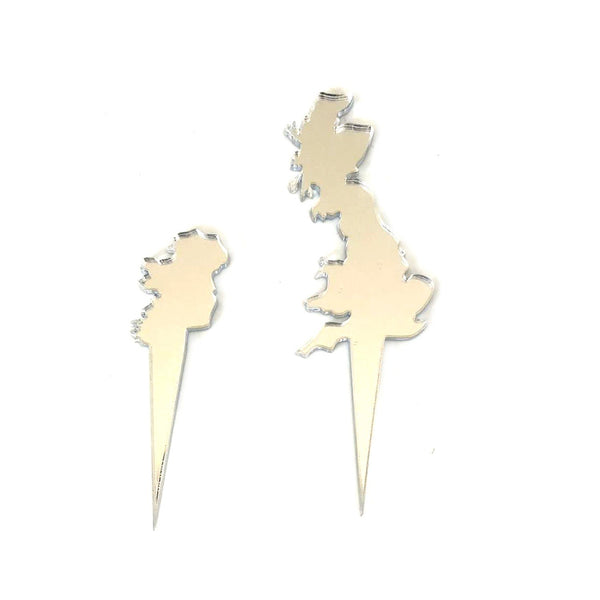 UK Map Shaped Cake Toppers
