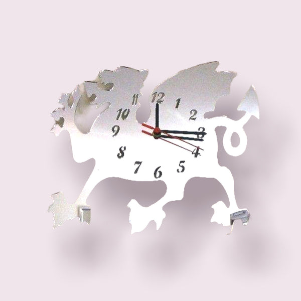 Welsh Dragon Shaped Clocks - Many Colour Choices