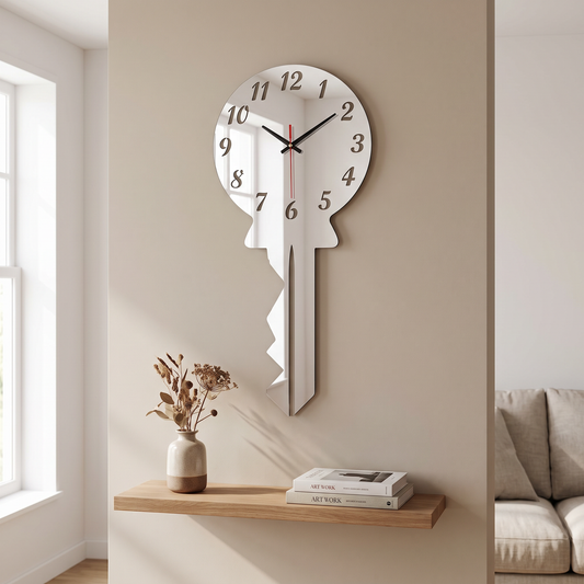 Decorative Skeleton Key Shaped Wall Clock
