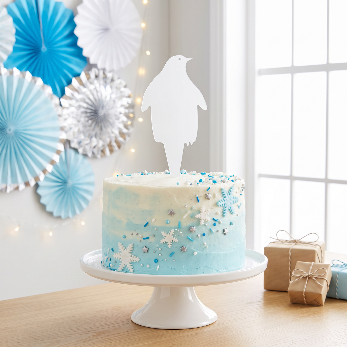 Eco-Friendly Penguin Cake Toppers for Birthdays and Parties