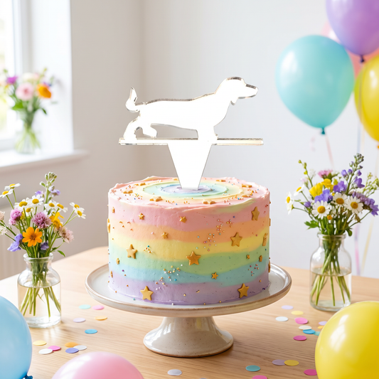 Dachshund Dog Shaped Cake Topper Set for Birthday Parties