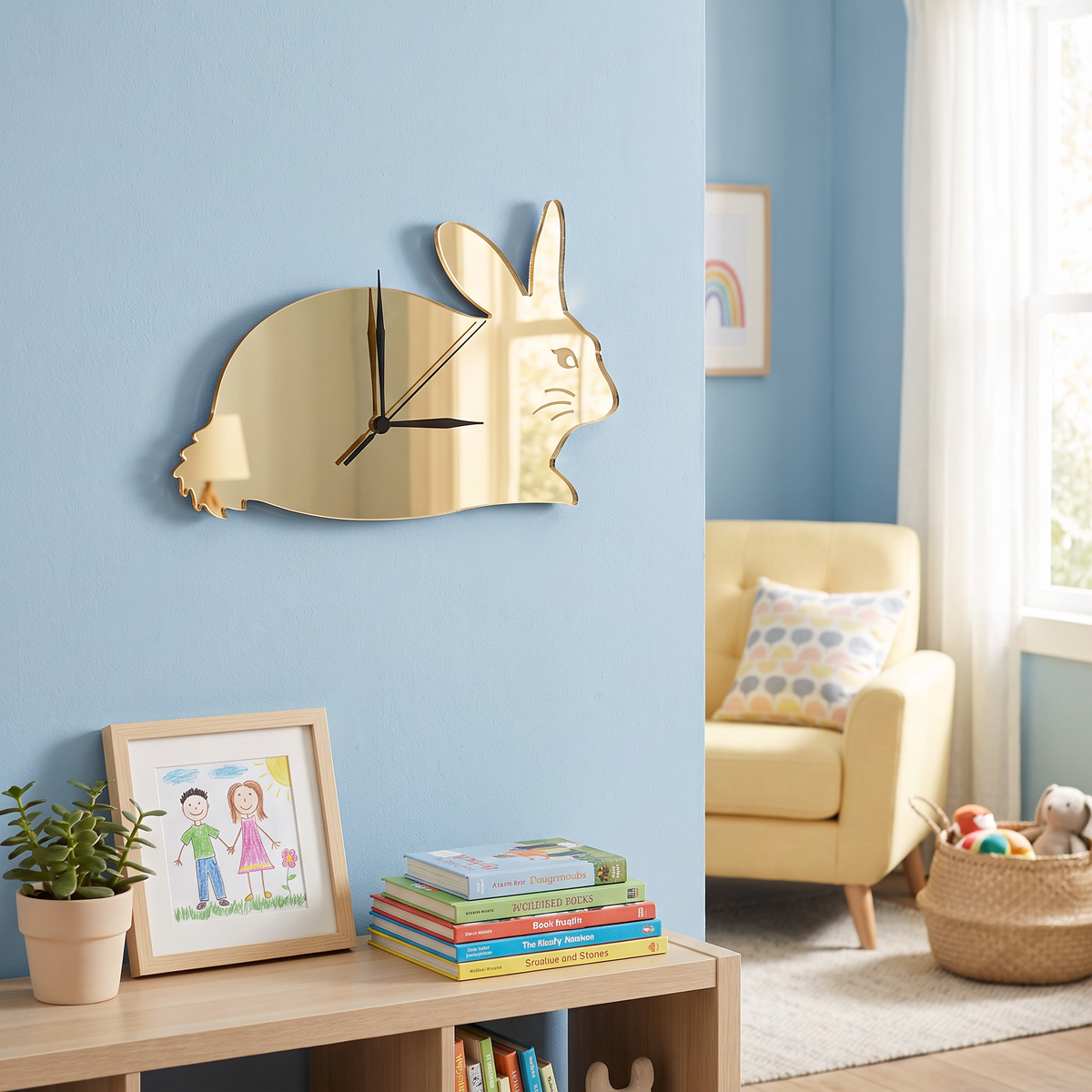 Horloges en forme de lapin - Plusieurs choix de couleurs