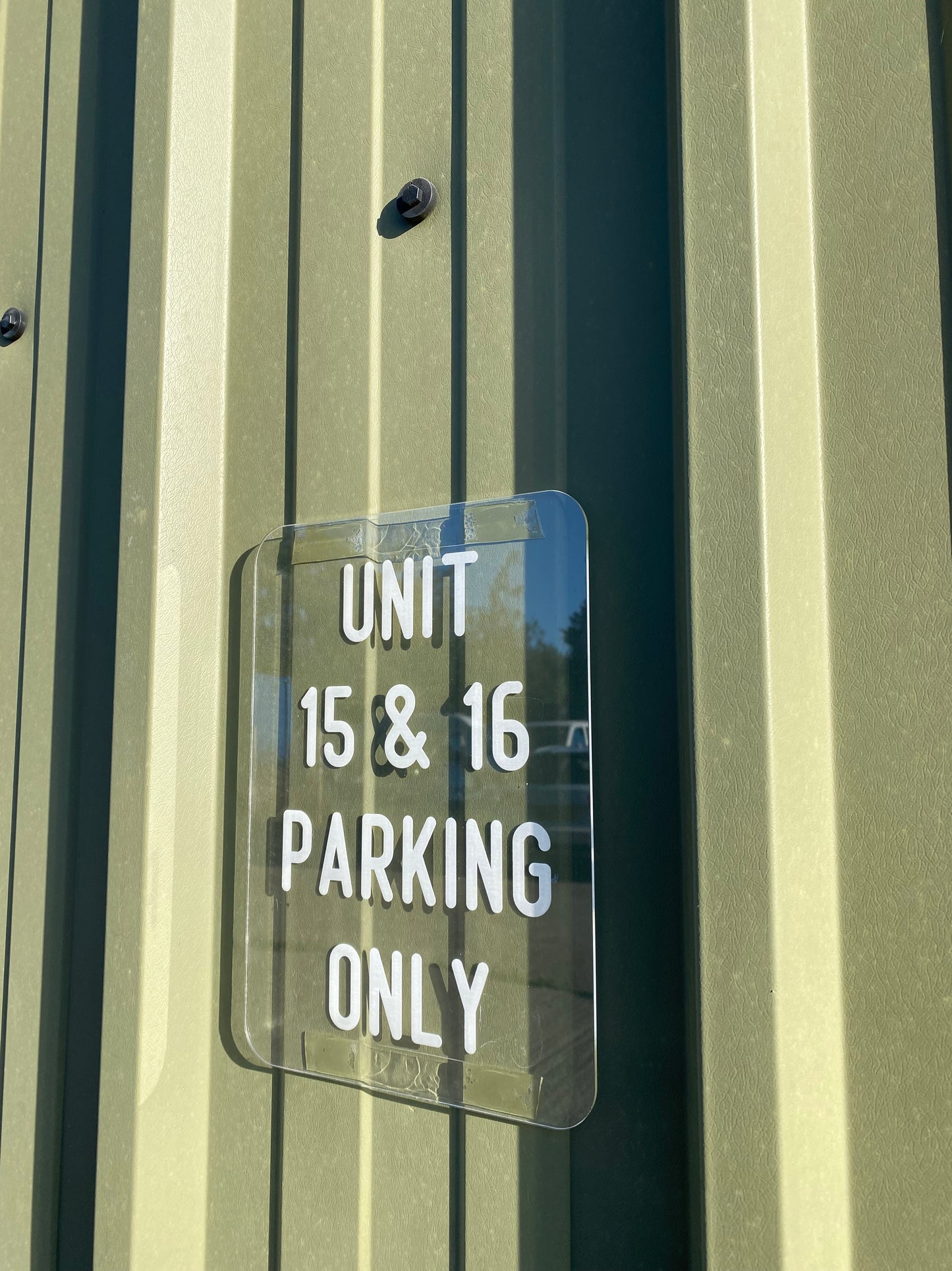 Clear Rectangle Shaped Wall Signs