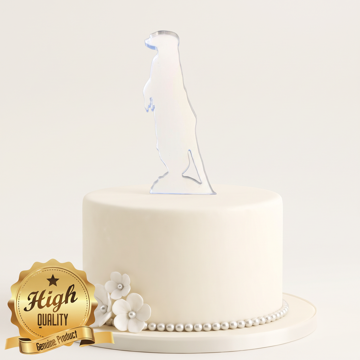 Meerkat Shaped Fondant Cake Toppers for Animal Themed Parties