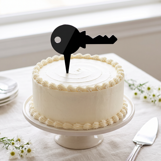 Key Cake Topper for Birthday and New Home Decor