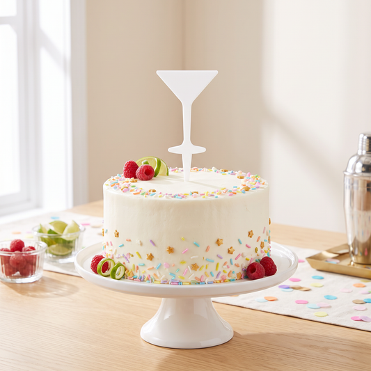 Martini Glass Cocktail Cake Toppers for Party Decorations