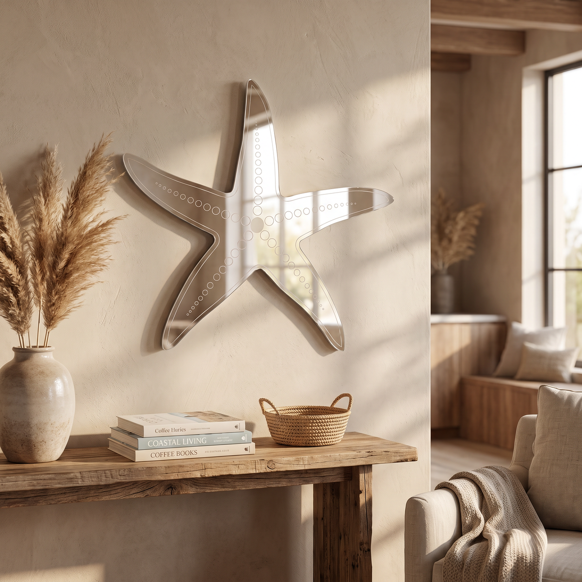 Etched Starfish Shaped Mirrors