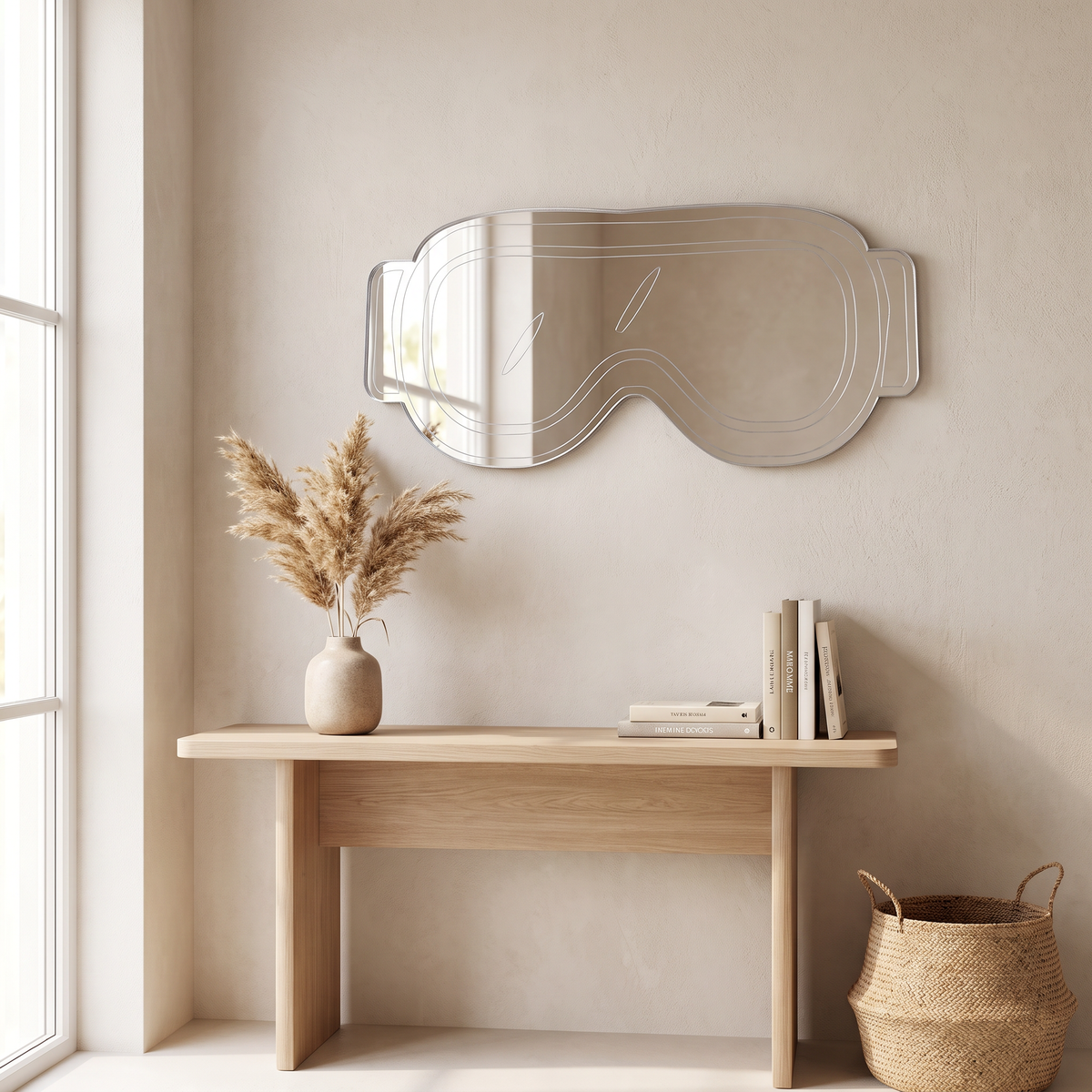 Paire de miroirs en forme de lunettes de ski