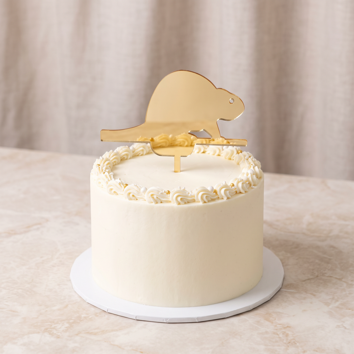 Beaver Shaped Fondant Cake Toppers for Woodland Themed Parties
