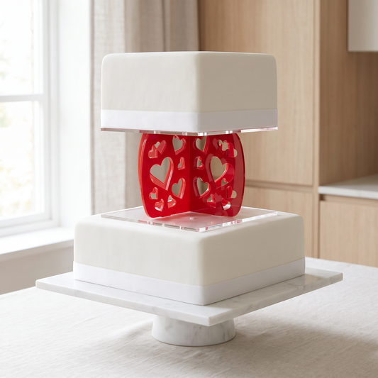 Heart Shape Cake Pillars for Tiered Cake Support