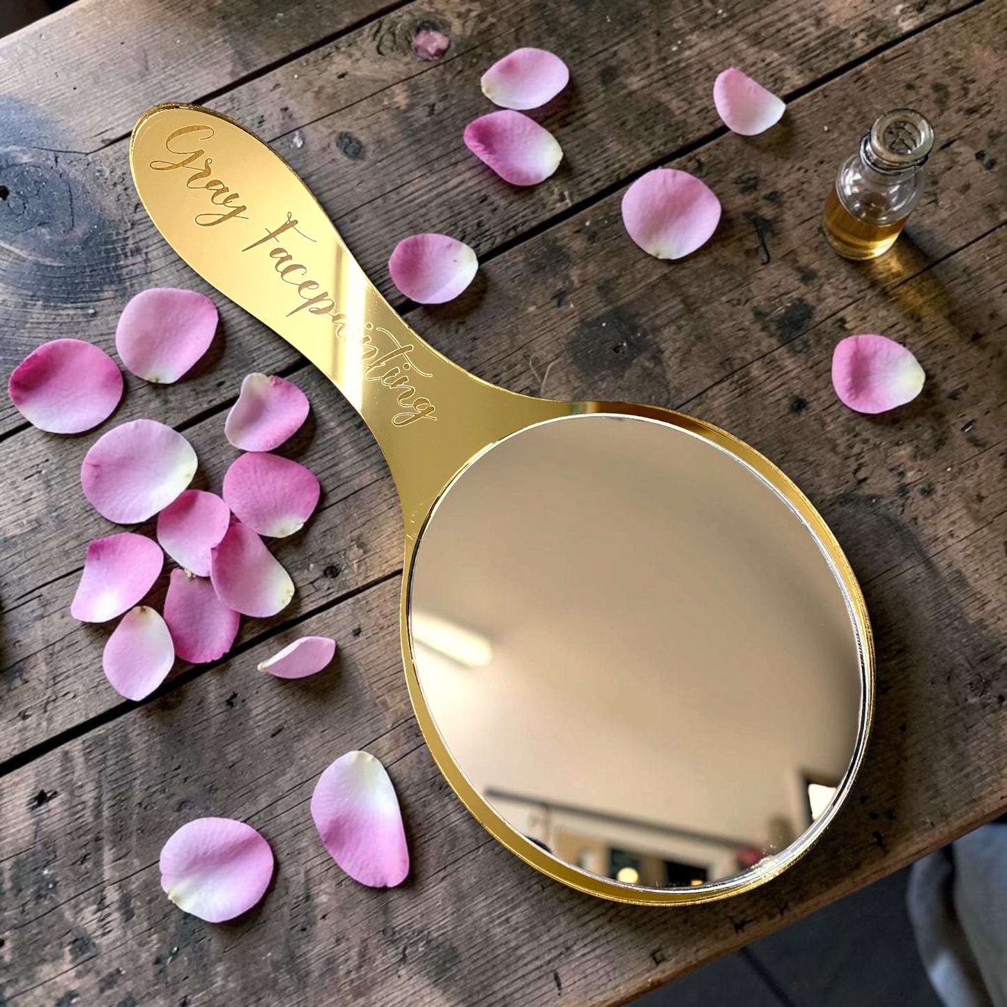 Oval Coloured Mirrors Hand Held Mirror
