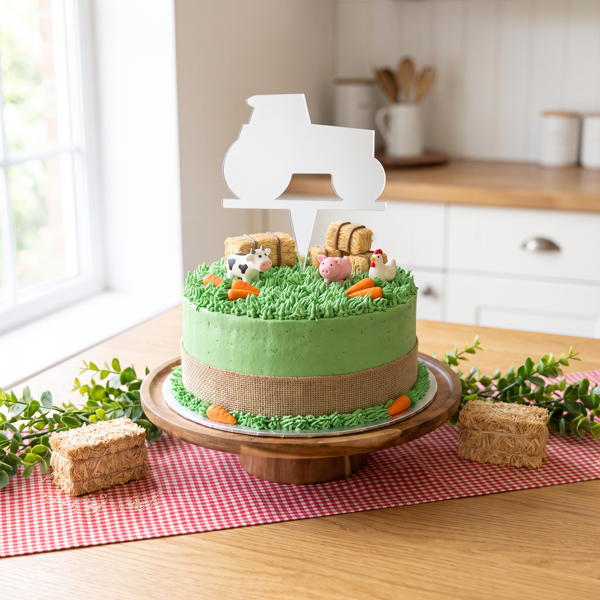Décorations de gâteaux en forme de tracteur