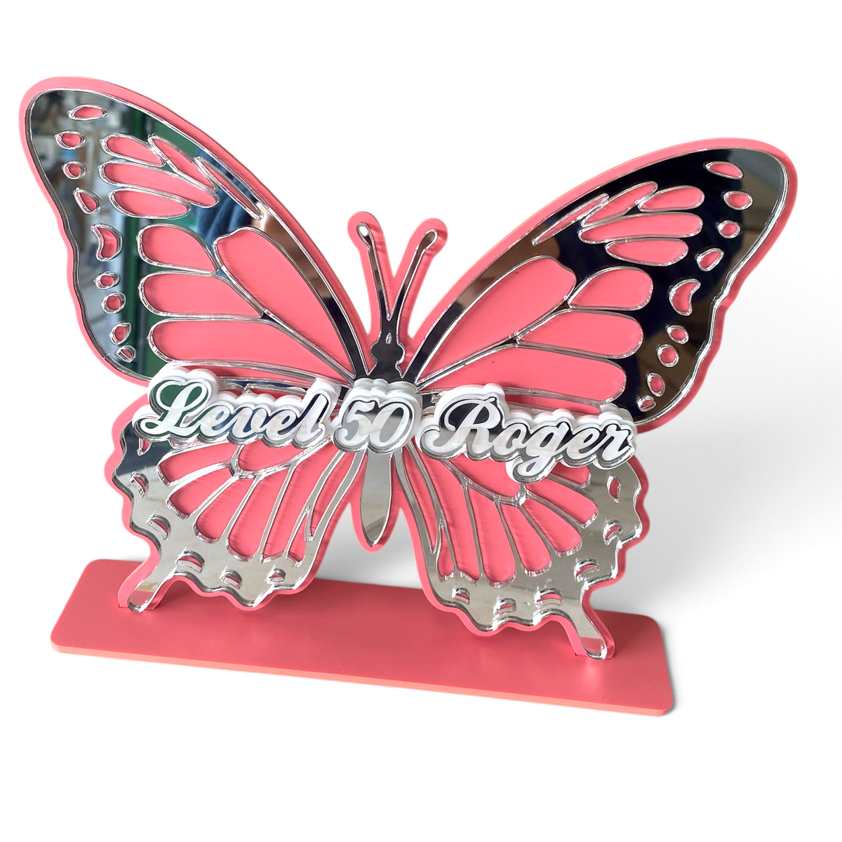 Butterfly Celebration Award / Birthday Age presentation Stand Personalized Gift
