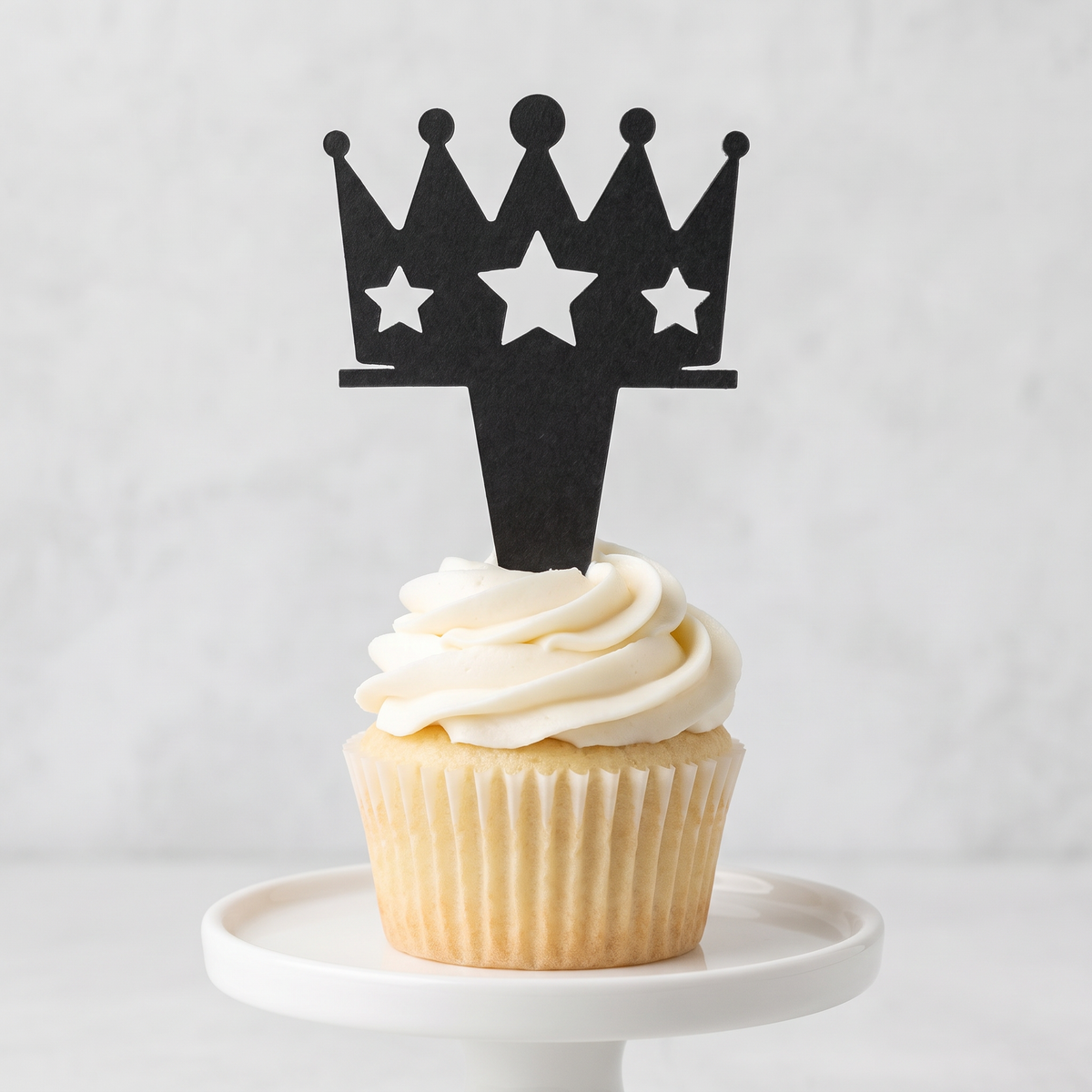 Recycled Paper Crown Cupcake Toppers for Parties