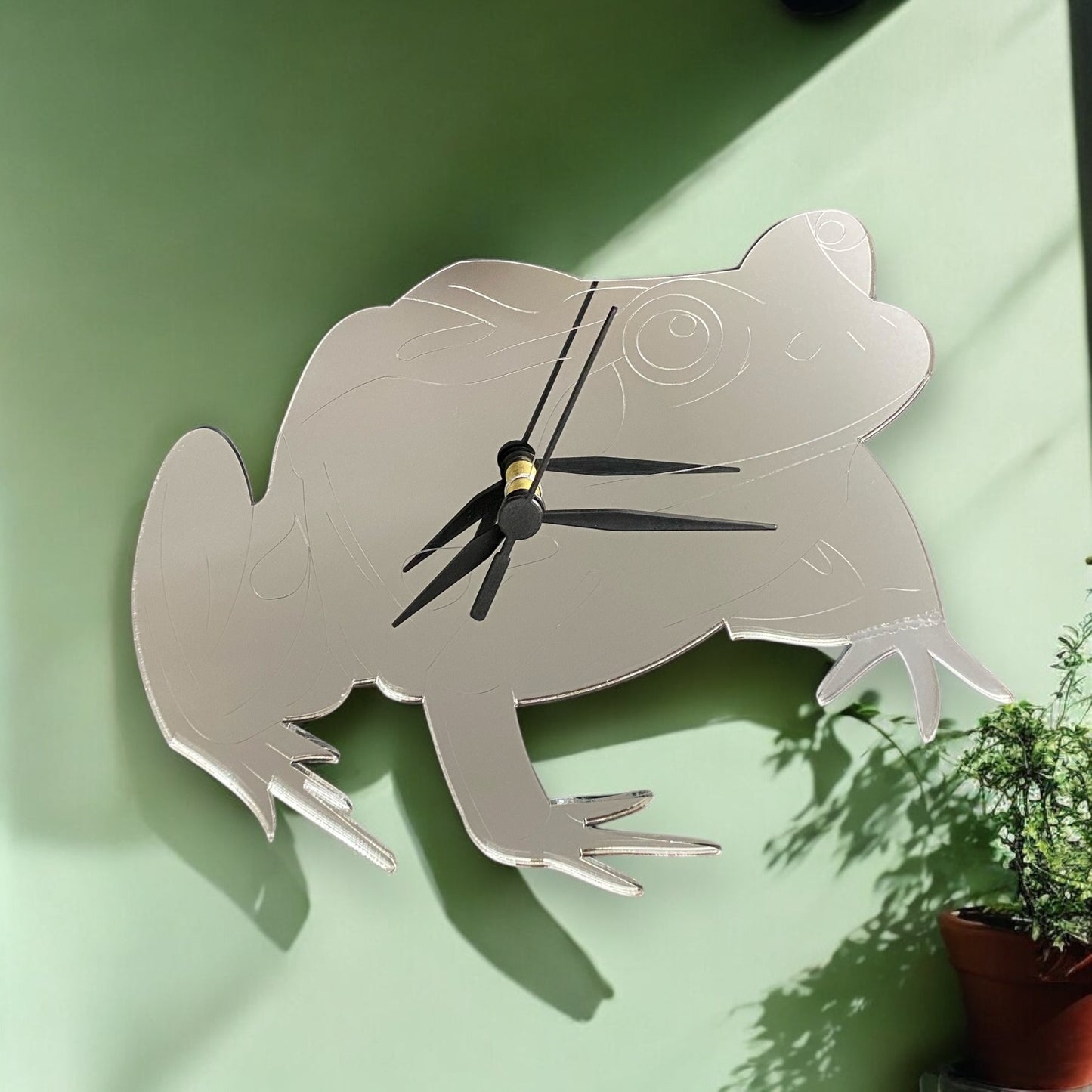 Etched Frog Shaped Clocks - Many Colour Choices