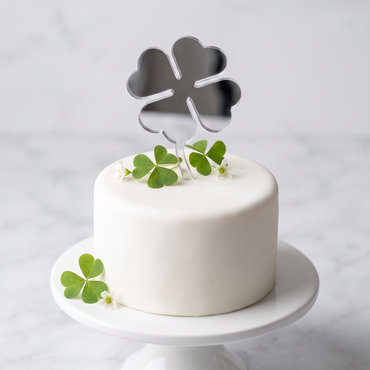 Shamrock Four-Leaf Clover Cake Toppers for St. Patrick's Day