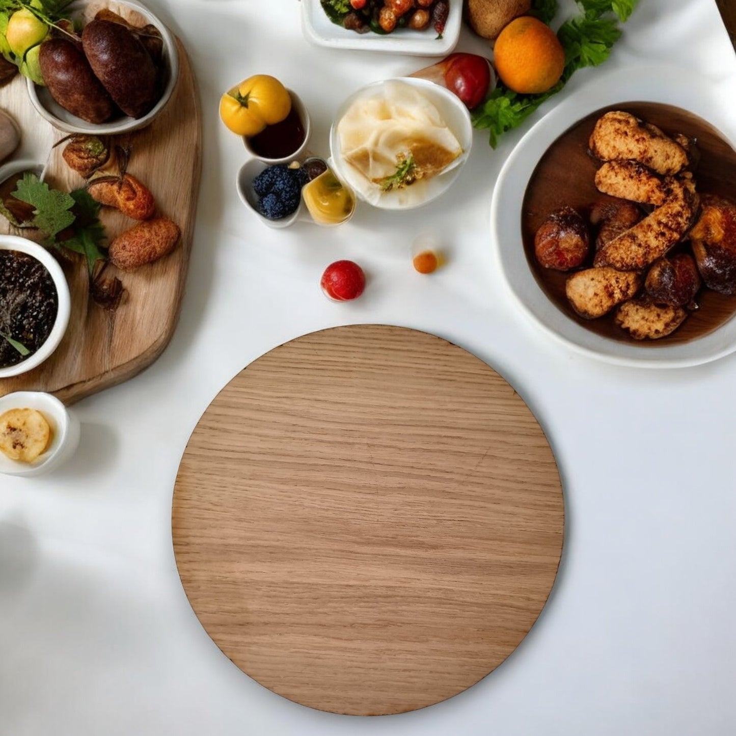 Round Placemats & Coasters - Wooden Colours