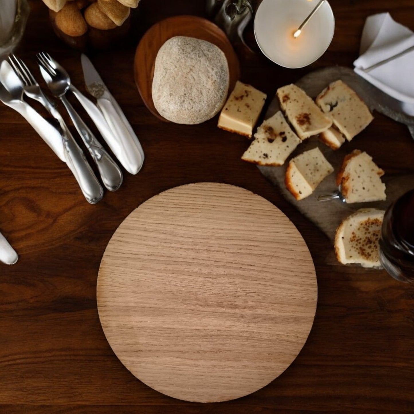 Round Placemats & Coasters - Wooden Colours