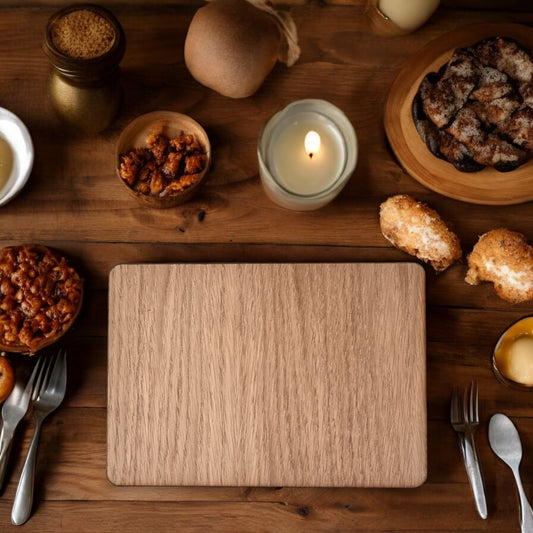 Rectangle Placemats & Coasters - Wooden Colours