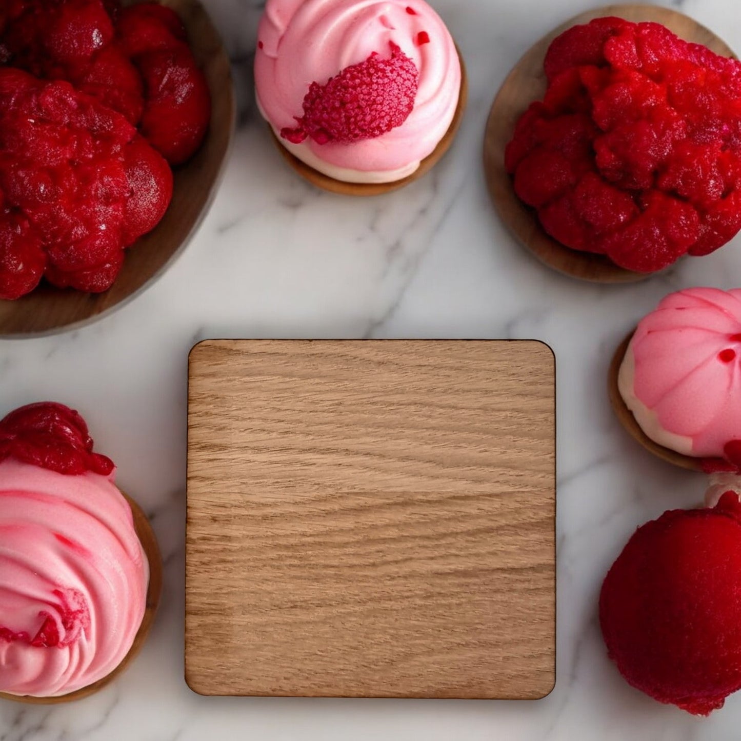 Square Placemats & Coasters - Wooden Colours