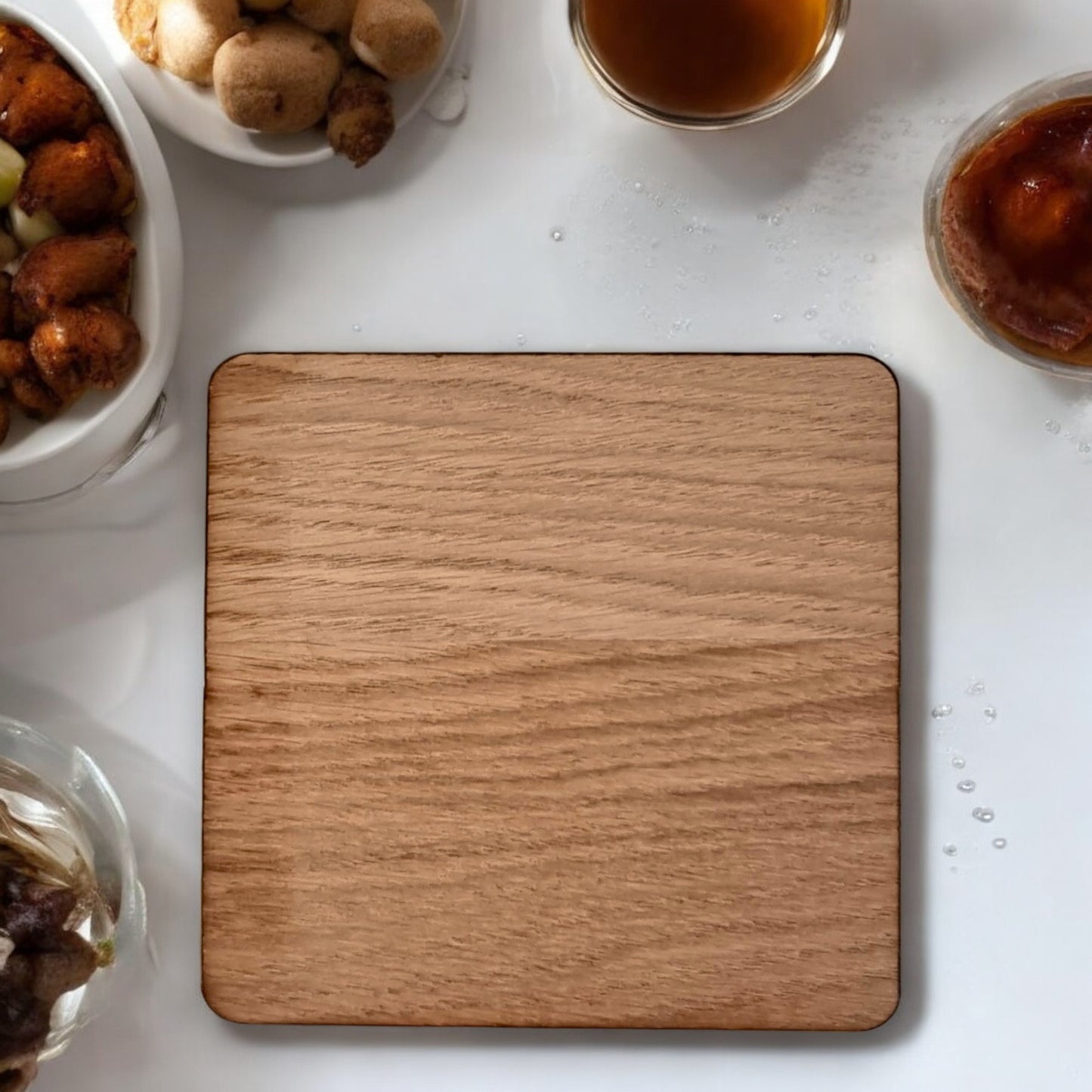 Square Placemats & Coasters - Wooden Colours