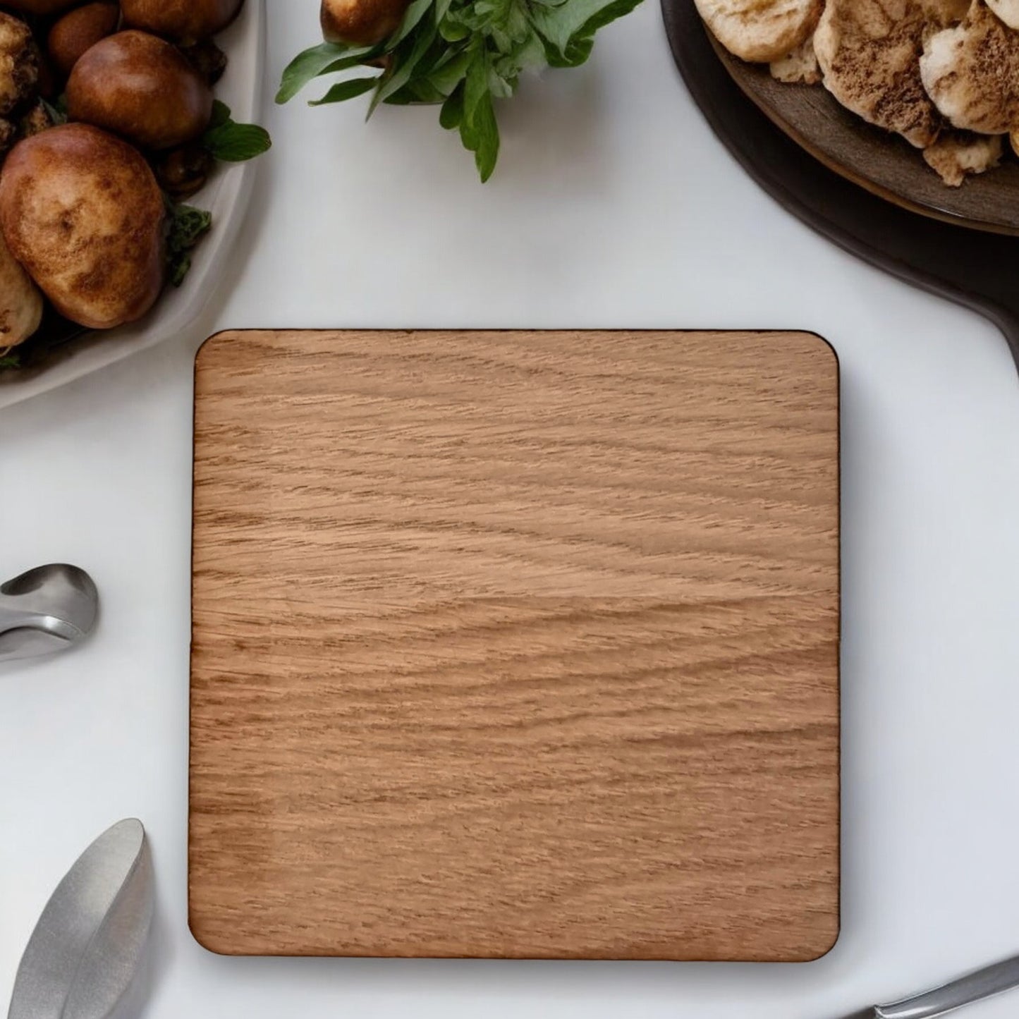 Square Placemats & Coasters - Wooden Colours