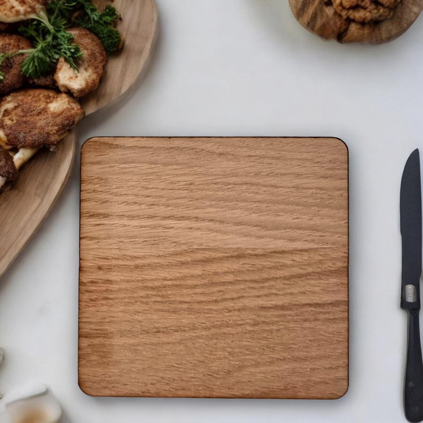 Square Placemats & Coasters - Wooden Colours